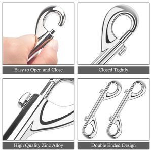 Vente en gros <span class=keywords><strong>de</strong></span> crochet pivotant en acier inoxydable 304 pour usage extérieur Clip en métal Girevole Clip mousqueton à ressort en fer - Product Image 6