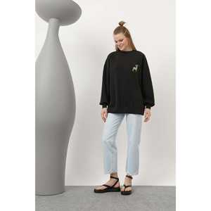 Sudadera de Punto para Mujer con Diseño de Ciervo en la Espalda, Casual, Transpirable, Blanca 32118SWT - Product Image 5