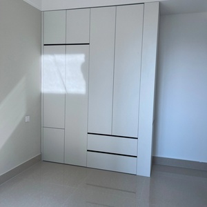 High Quality Portable Adjustable Solid <b>Wood</b> Bedroom Furniture Walk-In Closet <b>Wardrobe</b> Open Shelving LED Lighting Design Villa - Product Image 6