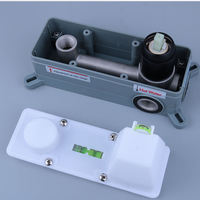 Robinet d'eau brossé Offre Spéciale mitigeur chaud et froid caché dans un robinet de lavabo encastré mural en acier inoxydable 304