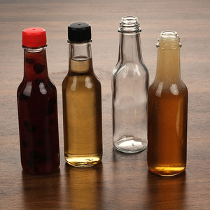 Bouteilles de sauce piquante en verre bon marché de 150 ml, mini bouteilles vides pour sauce chili, sauce tomate, sauce <span class=keywords><strong>Tabasco</strong></span> avec bouchons en plastique - Product Image 5