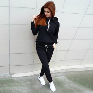2020 nuovi Arrivi Delle Donne Set 2 Pezzi Tuta Pullover <span class=keywords><strong>Felpa</strong></span> Con Cappuccio Vestiti di Vestito A Due Pezzi Delle Donne Tute - Product Image 4