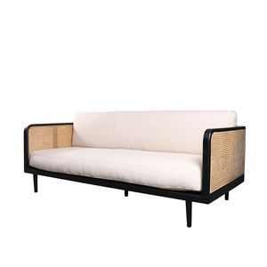 Sofá Moderno de Tela Blanco de Tres Plazas, Diseño Sencillo, Muebles para Sala de Estar, Gimnasio, Villa o Sótano - Product Image 4