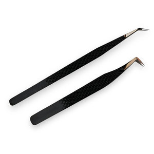 Nouvelles Pinces à Épiler Tendance en Promotion pour Isolation des Cils, à Pointe Courbe en Acier Inoxydable, Personnalisables avec Pointe en Fibre pour Extensions de Cils - Product Image 4