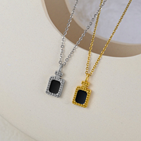 Olivia kalung liontin modis baja tahan karat 18k kalung kaca cangkir anggur CIP stroberi Bebas nikel untuk pria wanita