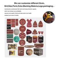 Papier abrasif auto-adhésif PSA rouge de 5 pouces (125 mm) et 3,0 mm d'épaisseur, oxyde d'aluminium, abrasif pour le polissage des métaux, support OEM personnalisé