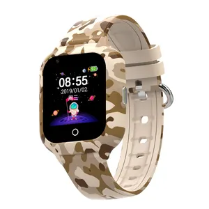 4G Android KT22S Kids Smartwatch Camouflage Style Support GIF Phone Watch With Camera IP67 Waterproof GPS Tracker