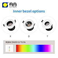 Tuya lampu bawah LED anti-silau, pencahayaan dalam ruangan RGBCW tersembunyi bisa diredupkan 52W dengan WiFi/Bluetooth/Badan aluminium Zigbee