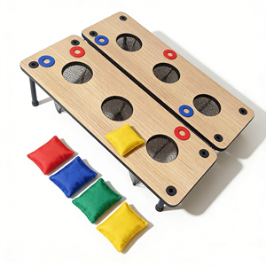 Mini <span class=keywords><strong>jeu</strong></span> <span class=keywords><strong>de</strong></span> Cornhole en bois pour table, avec sacs <span class=keywords><strong>de</strong></span> lancer et sacs <span class=keywords><strong>de</strong></span> céréales, pour l'intérieur et l'extérieur, idéal pour les fêtes <span class=keywords><strong>de</strong></span> famille et les jeux <span class=keywords><strong>de</strong></span> jardin - Product Image 2