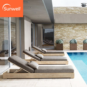 Lit <span class=keywords><strong>de</strong></span> repos extérieur <span class=keywords><strong>double</strong></span> et simple en bois <span class=keywords><strong>de</strong></span> teck pour cour d'hôtel villa-meubles <span class=keywords><strong>de</strong></span> piscine pour plage ou patio <span class=keywords><strong>bain</strong></span> <span class=keywords><strong>de</strong></span> <span class=keywords><strong>soleil</strong></span> - Product Image 2