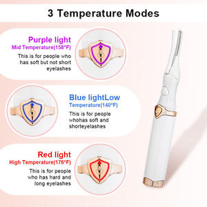 หวีดัดขนตาไฟฟ้าแบบพกพา ชาร์จด้วย USB วัสดุ ABS เครื่องมือเสริมความงามยกขนตา - Product Image 2