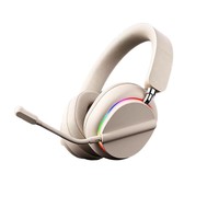 Casque de jeu sans fil supra-auriculaire avec LED RGB, ANC, étanche IPX5 et micro intégré pour diffusion en direct d'e-sport et bureau, compatible Bluetooth 6.0