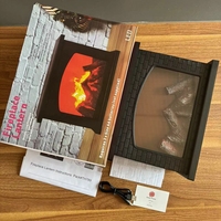 Lampe d'ambiance portable à effet de flamme, alimentée par piles, pour table, avec effet de bûches mobiles, idéale pour le camping