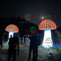 Décoration de champignon gonflable d'extérieur à prix avantageux avec éclairage LED pour fête/événement