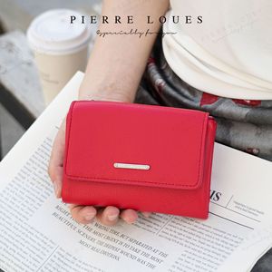 Cartera plegable para mujer Pierre Loues, monedero de 5 pulgadas con cremallera y ranuras para tarjetas, color sólido, ecológica - Product Image 3