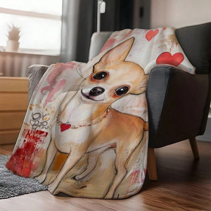 Cute Dog Flannel Blanket Throw Blanket Nap Blanket Cozy Warm Super Soft for Travel <b>Camping</b> Custom Print OEM ODM - Product Image 4