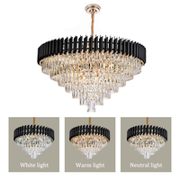 Hôtel magnifique doré fer cristal plafond lustre lustres suspendus lustre luxe cristal suspension lampe lumière