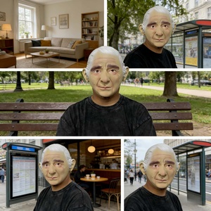 Maschera Realistica in Lattice per <span class=keywords><strong>Viso</strong></span> Intero, Accessorio per Costume di Halloween e Feste in Maschera - Product Image 2