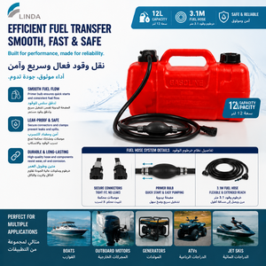 Tanque de Gasolina Portátil Linda 12L em HDPE com Mangueira à Prova de Vazamentos, Certificado CE EPA ERP CARB, Fornecimento Profissional de Fábrica para Motores de Popa Marítimos - Product Image 5