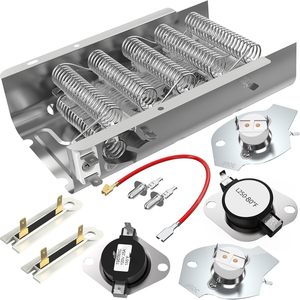 Elemento calefactor para secadora WED4815EW1, 120V, 1500W, acero inoxidable, para Whirlpool Amana Kenmore serie 70 80 - Product Image 1