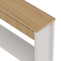 SL-ST1616 Moderne Lattes Classiques Cannelées Entrée Couloir MDF En Bois Étroit Longue Console avec Tiroirs