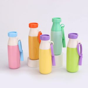 Bouteille d'eau isotherme en acier inoxydable sans BPA, écologique, 500 ml, avec poignée en silicone, isolation 6-12 heures, pour étudiants - Product Image 1