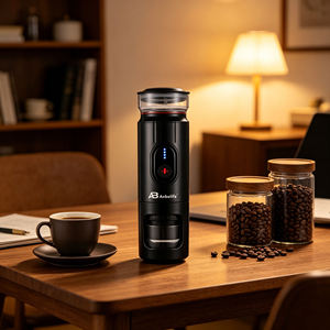 Machine à café portable 2-en-1 Anbolife Factory OEM avec moulin intégré, 18 bars, recharge USB, mini cafetière de voyage - Product Image 5