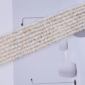 Perlas de Agua Dulce Naturales Sueltas al por Mayor de 3-4 mm, Perlas en Forma de Botón, Hilo de Perlas - Product Image 3