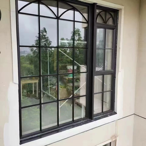 نوافذ متأرجحة زجاجية مزججة بإطار أسود من سبائك الألومنيوم على الطراز الفرنسي من بريما ، عازلة للصوت لنوافذ الفلل - Product Image 1