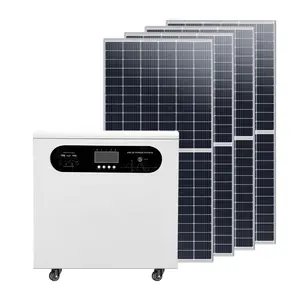 Oem 무료 배송 그리드 휴대용 발전소 태양 발전기 시스템 5000 와트 3000 와트 6000 와트 휴대용 발전소 홈