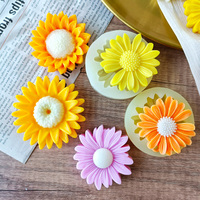 Cetakan Silikon Bunga Gerbera J10-373 untuk Batu Aromaterapi, Sabun Buatan Tangan, Plester, Cetakan Dekoratif, Kantong OPP