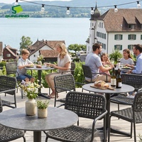 Meubles de restaurant modernes de haute qualité, résistants aux intempéries, plateau de table SCB avec diamètre de 60 cm et 60*60 cm pour restaurant, café