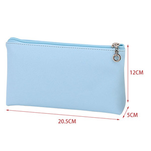 Bolsa de Cosméticos Impermeable de Color Sólido con Cierre de PU, Forro de Tela Ecológico y Portátil, Venta al Por Mayor Directo de Fábrica - Product Image 2