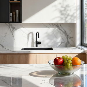 Succes 1600*2800mm tấm đá cẩm thạch trắng lớn thiêu kết đá sứ tấm thiêu kết đá bóng calacatta Trắng - Product Image 2