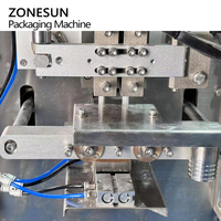 Máquina de Llenado y Sellado Ultrasónico Automática de Alta Velocidad ZONESUN ZS-FSFM2, Vertical, Cuantitativa, de 2 Carriles, para Bolsas Pequeñas de Gránulos