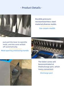 Máquina Automática de Calentamiento Rápido con 32 Cabezales para Hacer Conos de Pizza, Conos de Helado y Vasos de Waffle Comestibles, Equipo de Procesamiento - Product Image 5