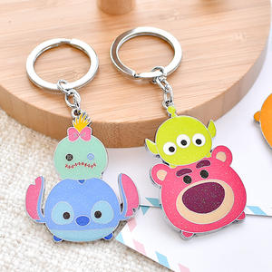 พวงกุญแจป้ายโลหะสีชมพูแวววาวอะนิเมะน่ารักหลายสีแบบเลือกได้ตามต้องการ - Product Image 2