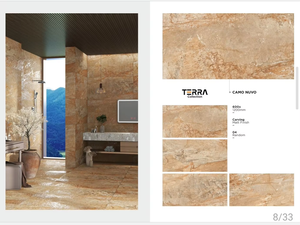 Carreaux de céramique mats 600x1200mm, design brique, épaisseur 10mm, pour sols et murs de salle de bain, cuisine, villa, centre commercial - Product Image 2