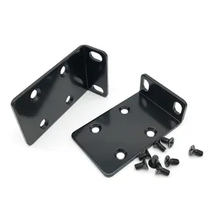 Custom Made Sheet Metal Fabrication Stamping Bending Zinc Nickel Plated Steel Furniture Fixing Mounting Bracket Parts With Holes