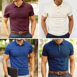 New Design 2024 [FREE SAMPLE] Cheap Custom Logo Men's Pima Cotton Polo T-shirt Knit Casual Uniform Camisas Polo Shirts