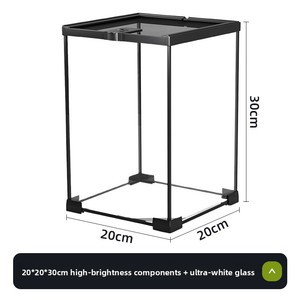 Terrarium en verre ultra-transparent Super Blanc, haute transparence, pour l'élevage de reptiles, poissons, araignées, lézards, tortues, animaux ornementaux - Product Image 4