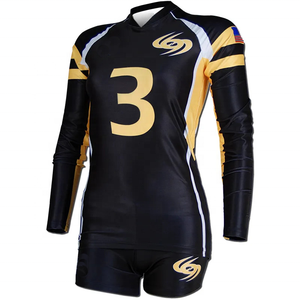 Maglia da pallavolo a manica lunga in Mesh traspirante di alta qualità con mai sbiadire e strizzacervelli caratteristiche Spandex/poliestere - Product Image 4