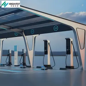 Highfly 100kw ~ 1mw מסחרי חדש אנרגיה רכב טעינה ערימת חשמלי רכב מטען רצפה רכוב Ev שמש Dc תחנת טעינה