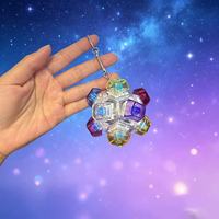 Jouet anti-stress à 12 faces, bouton en plastique coloré, clavier à axe, clicker fidget, porte-clés pendentif, décompression souple