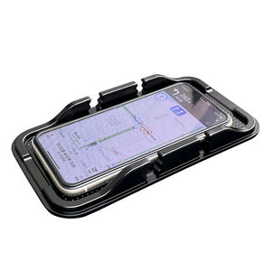 Аксессуары для мобильного автомобиля, автомобильный ящик для хранения, противоскользящий держатель для монет, карт, GPS, тире, настольный держатель для мобильного телефона - Product Image 5