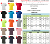 CT0003 Vente en gros de T-shirts et chemises pour hommes, nouvelle mode estivale décontractée, en polyester tricoté, à séchage rapide, vierges, personnalisables avec logo et imprimés