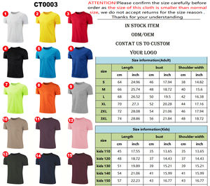 CT0003 Camisetas Lisas de Poliéster de Secado Rápido para Hombre, al por Mayor, Nueva Moda de Verano, Casuales, con Logotipo Personalizado - Product Image 5
