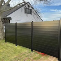 Clôture murale en panneaux d'aluminium modernes sur mesure pour maison, villa, jardin extérieur, clôture en aluminium à lattes horizontales