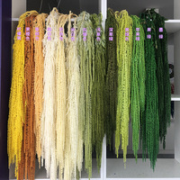 Vente en gros de bouquet d'Amaranthes séchées naturelles de 80cm fleurs conservées pour Noël Pâques Halloween décorations de plafond pour la rentrée