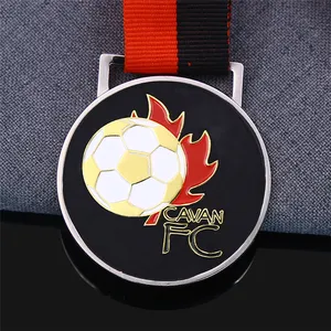 메달 엔지니어 관례의 제조는 정연한 축구 스포츠 축구 컵 트로피 및 메달을 인쇄했습니다